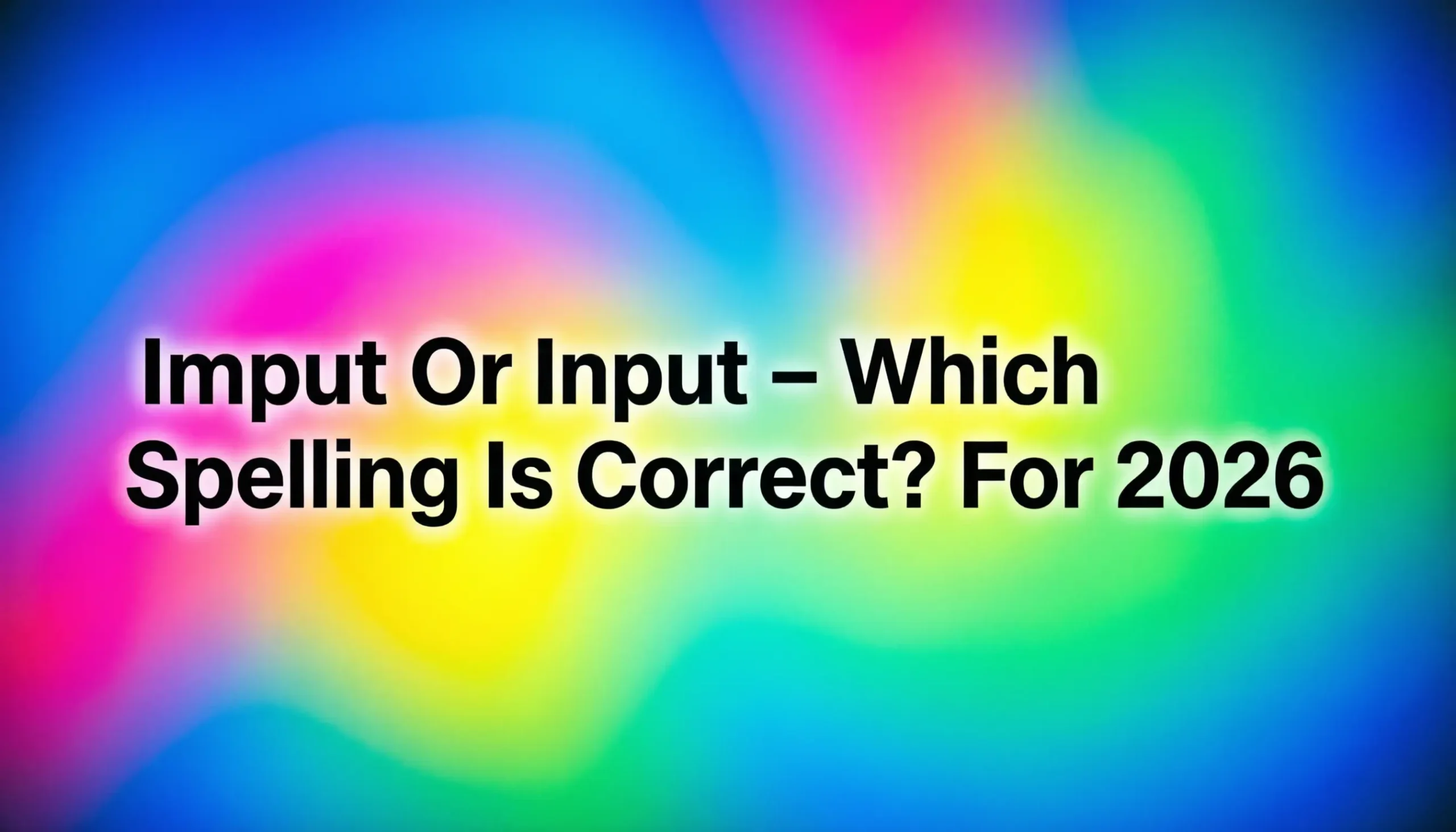 Imput Or Input
