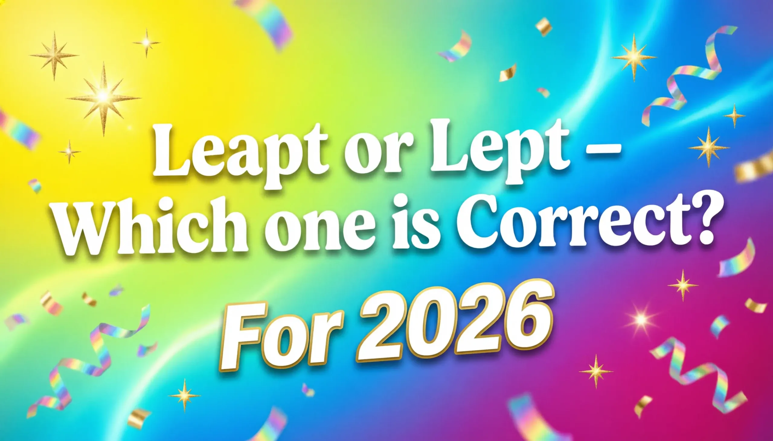 Leapt Or Lept