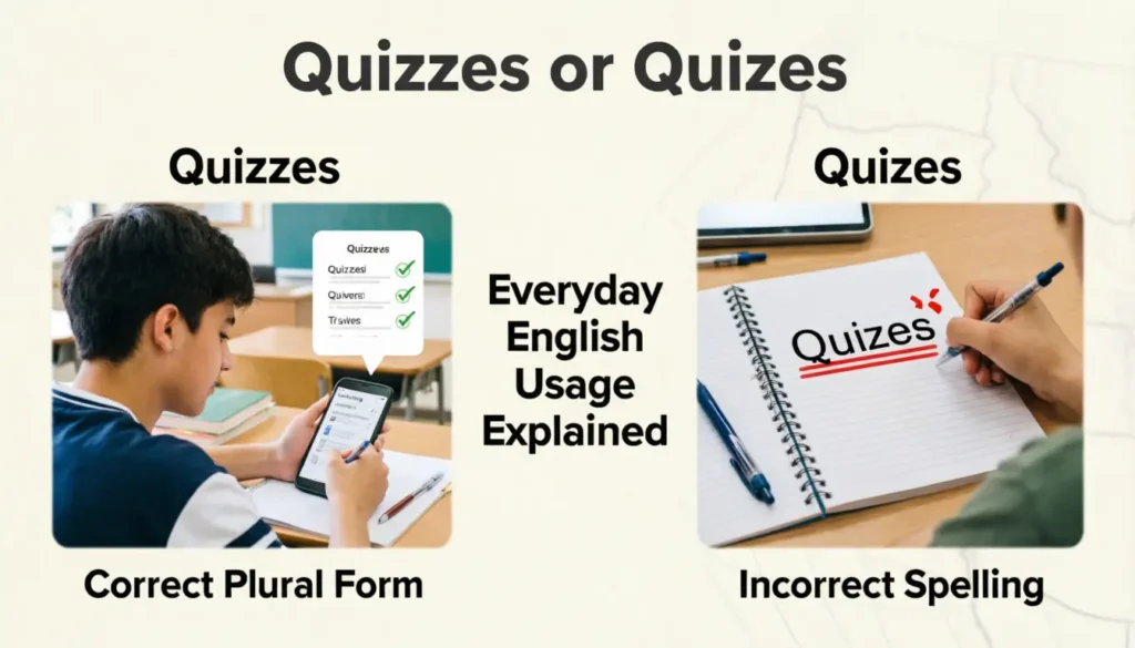 Quizzes or Quizes in Everyday Examples