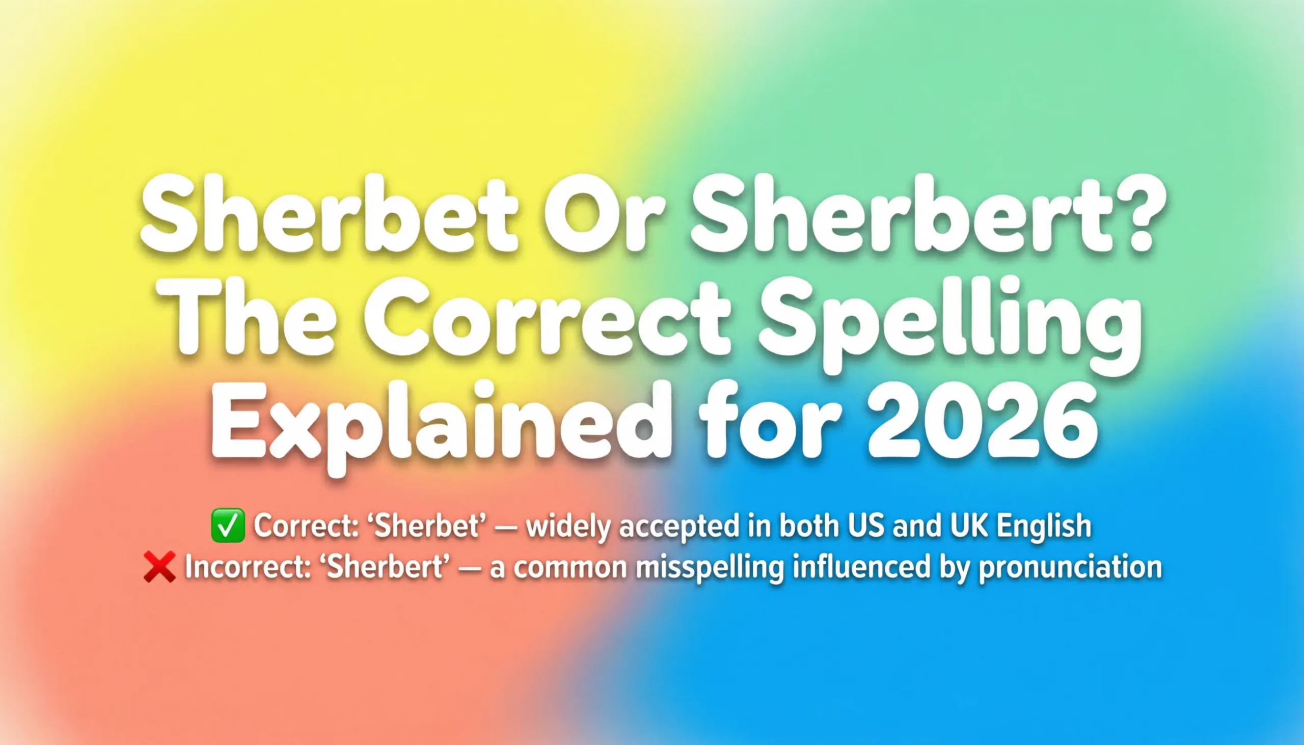 Sherbet Or Sherbert