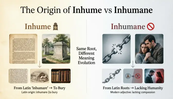 The Origin of Inhume and Inhumane