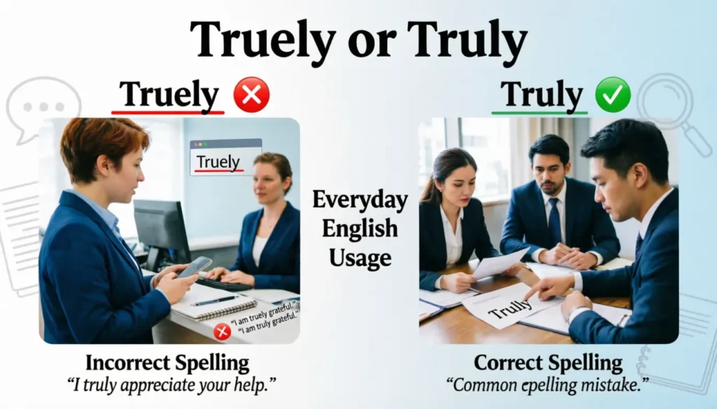 Truely or Truly in Everyday Examples