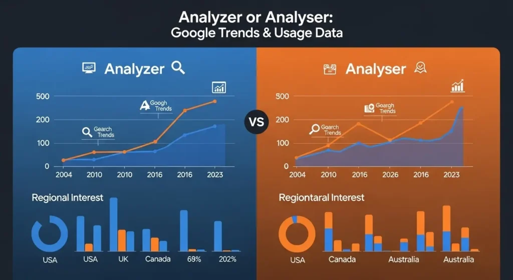 Analyzer or Analyser / Google Trends & Usage Data