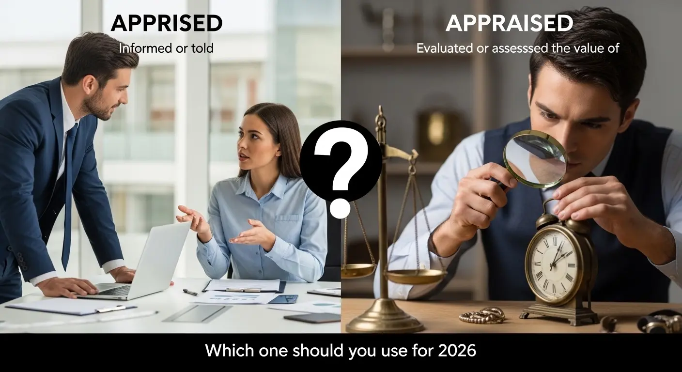 Apprised Or Appraised