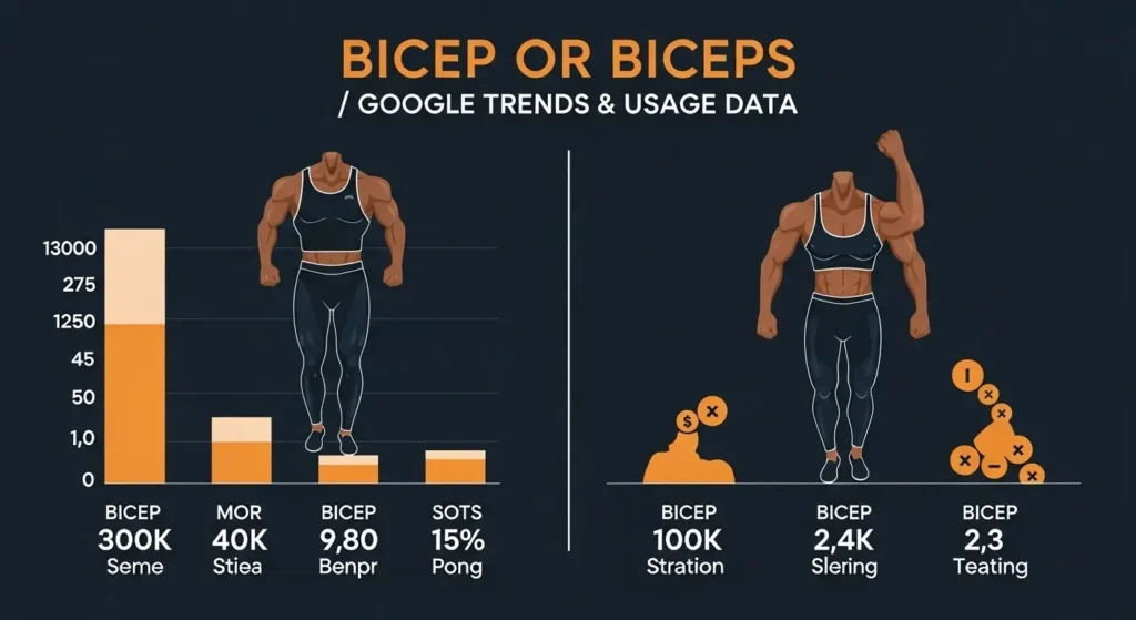 Bicep or Biceps / Google Trends & Usage Data