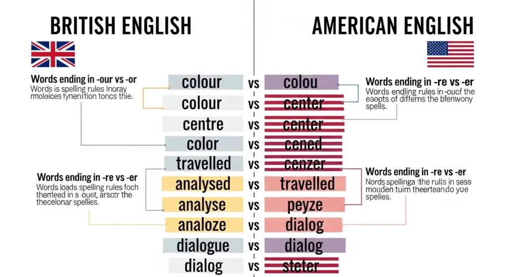 British English vs American English Spelling