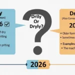 Drily Or Dryly