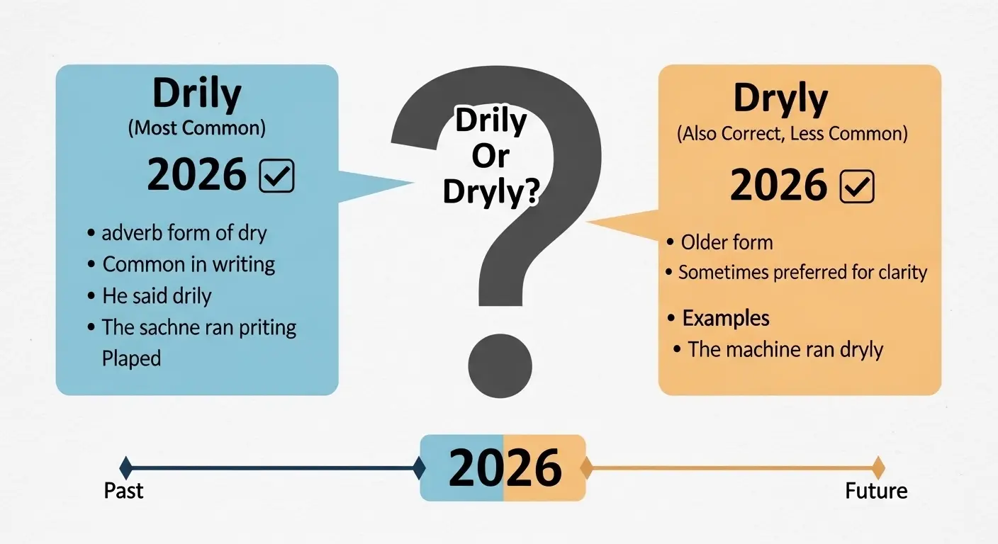 Drily Or Dryly