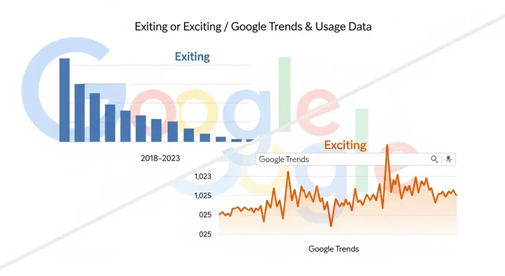 Exiting or Exciting / Google Trends & Usage Data
