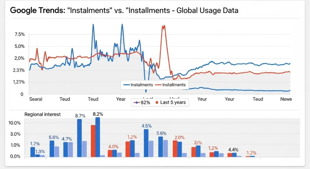 Instalments or Installments / Google Trends & Usage Data