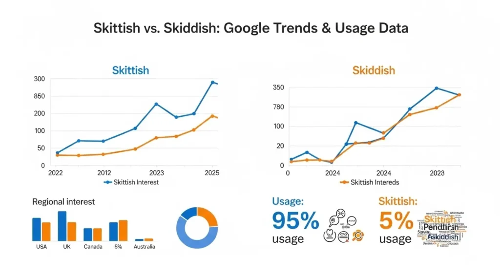 Skiddish or Skittish /Google Trends & Usage Data