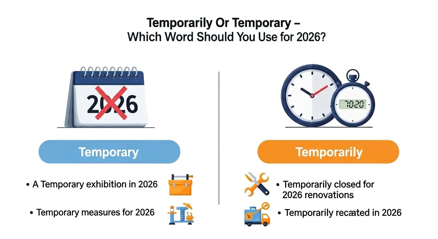 Temporarily Or Temporary