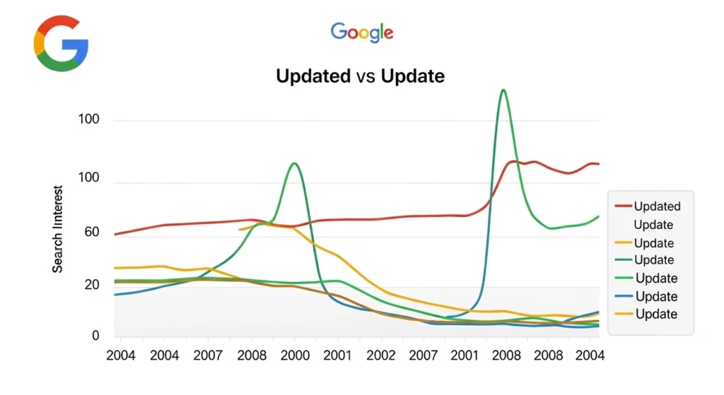 Updated or Update / Google Trends & Usage Data