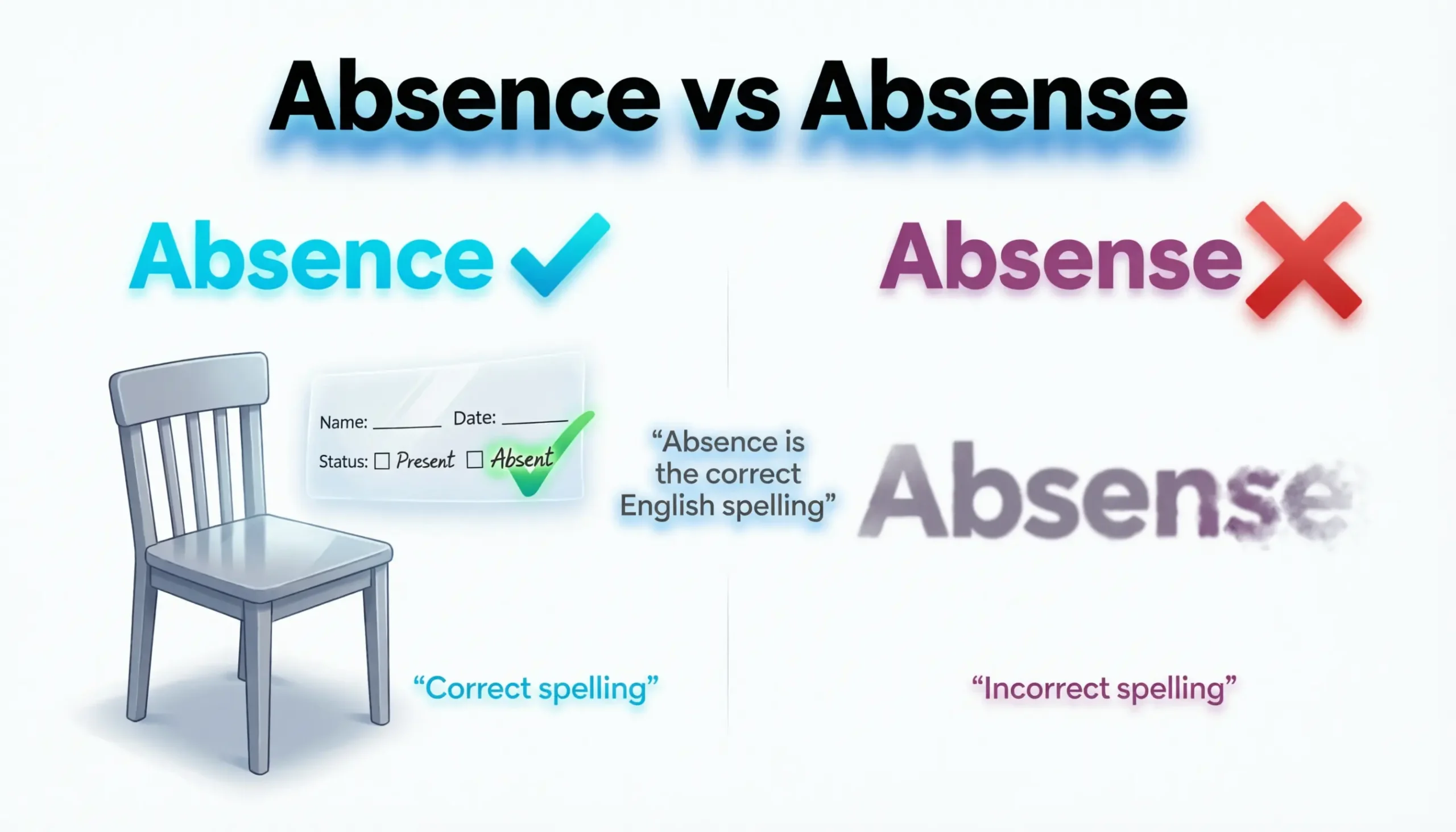 Absence vs Absense