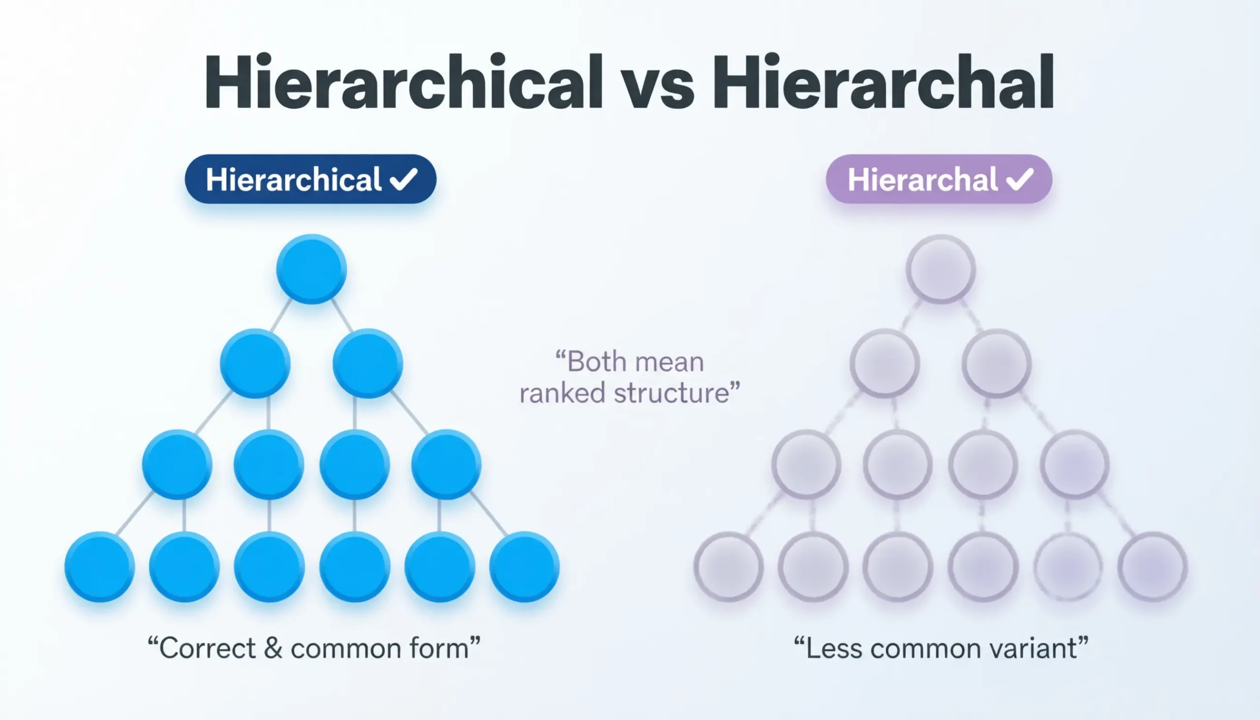 Hierarchical vs Hierarchal