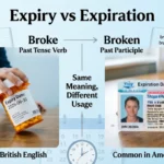 Expiry vs Expiration
