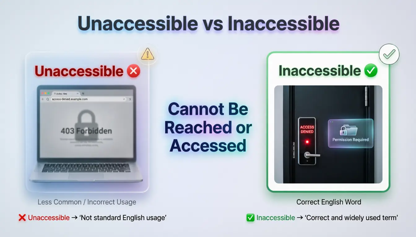 Unaccessible vs Inaccessible